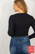 Load image into Gallery viewer, Nothing At All Black Bodysuit