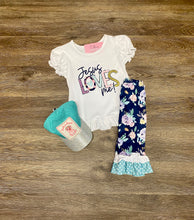 Load image into Gallery viewer, Kids Jesus Loves Me Tee and Pants Set
