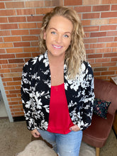 Load image into Gallery viewer, My Wish Black Floral Blazer