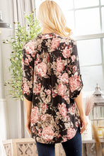 Load image into Gallery viewer, Truly Yours Black Floral Top