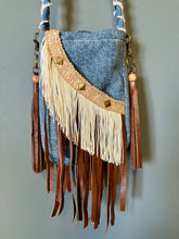 Load image into Gallery viewer, LLO'riginals POKEY 003 Denim & Leather Bag