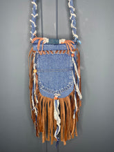Load image into Gallery viewer, LLO'riginals RIO Denim & Leather Bag