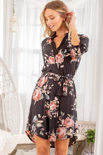 Load image into Gallery viewer, Endless Love Black Floral Dress