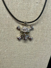 Load image into Gallery viewer, Jackson Skull & Leather Necklace