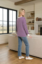 Load image into Gallery viewer, Southbound Striped Purple Top