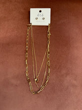 Load image into Gallery viewer, Layered Gold Chain Necklace Set