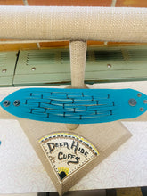 Load image into Gallery viewer, Turquoise Genuine Leather Shredded Cuffs