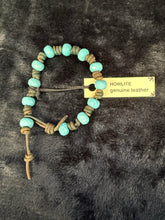 Load image into Gallery viewer, Knotted Leather & Gemstone Bracelets