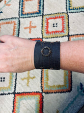 Load image into Gallery viewer, Dark Brown Genuine Leather Shredded Cuffs