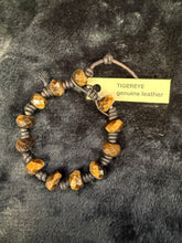 Load image into Gallery viewer, Knotted Leather & Gemstone Bracelets