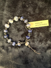 Load image into Gallery viewer, Knotted Leather & Gemstone Bracelets