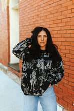 Load image into Gallery viewer, Rhinestone Cowboy Black Sweater