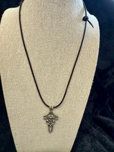 Load image into Gallery viewer, Luna Skull & Leather Necklace