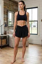 Load image into Gallery viewer, Cross Over Black Athletic Shorts