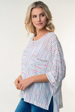 Load image into Gallery viewer, Broken Hearted White Striped Top