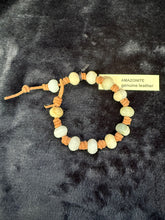 Load image into Gallery viewer, Knotted Leather & Gemstone Bracelets