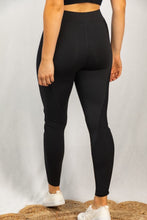 Load image into Gallery viewer, Black Stitch Detail Leggings