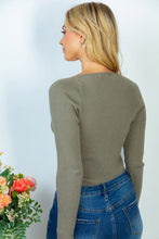 Load image into Gallery viewer, Nothing At All Olive Bodysuit