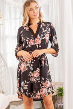 Load image into Gallery viewer, Endless Love Black Floral Dress
