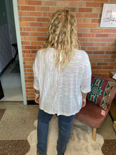 Load image into Gallery viewer, Broken Hearted White Striped Top