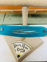 Load image into Gallery viewer, Turquoise Genuine Leather Shredded Cuffs