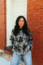 Load image into Gallery viewer, Rhinestone Cowboy Black Sweater