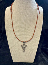 Load image into Gallery viewer, Luna Skull & Leather Necklace