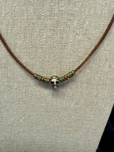 Load image into Gallery viewer, Nova Sugar Skull & Leather Necklace