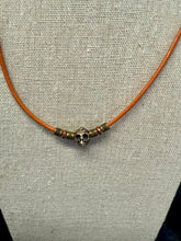 Load image into Gallery viewer, Nova Sugar Skull & Leather Necklace