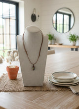 Load image into Gallery viewer, Evelynn Teardrop Leather Necklace