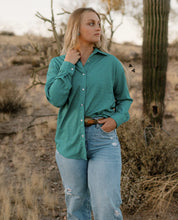 Load image into Gallery viewer, Kingman Turquoise Pearl Snap Top