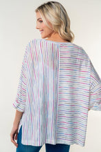Load image into Gallery viewer, Broken Hearted White Striped Top