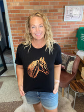 Load image into Gallery viewer, Copper Mane Black Tee