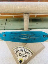 Load image into Gallery viewer, Turquoise Genuine Leather Shredded Cuffs