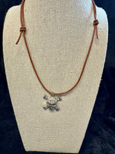 Load image into Gallery viewer, Jackson Skull & Leather Necklace