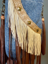 Load image into Gallery viewer, LLO'riginals POKEY 003 Denim & Leather Bag