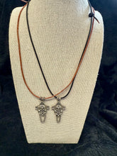 Load image into Gallery viewer, Luna Skull & Leather Necklace
