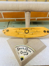 Load image into Gallery viewer, Tan Genuine Leather Shredded Cuffs