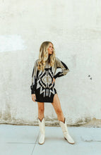 Load image into Gallery viewer, Ruidoso Rodeo Aztec Sweater Dress