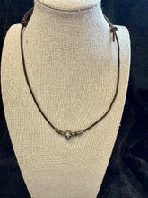 Load image into Gallery viewer, Nova Sugar Skull & Leather Necklace