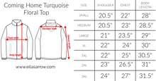 Load image into Gallery viewer, Coming Home Turquoise Floral Top