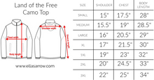 Load image into Gallery viewer, Land of the Free Camo Top