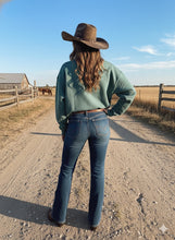 Load image into Gallery viewer, Raise Them Rural Green Crop Crewneck