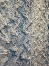 Load image into Gallery viewer, Rose Cuddles Blue Minky Blanket