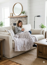 Load image into Gallery viewer, Rose Cuddles Purple Minky Blanket