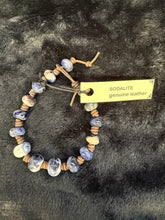 Load image into Gallery viewer, Knotted Leather & Gemstone Bracelets