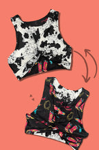 Load image into Gallery viewer, Neon Nights Reversible Swimsuit Top