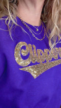 Load and play video in Gallery viewer, Clippers Purple Crewneck Sweatshirt
