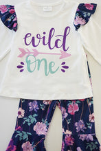 Load image into Gallery viewer, Kids Wild One Floral Pants and Top Set - Ella’s Arrow