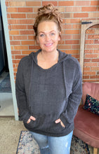 Load image into Gallery viewer, Warm Hearted Charcoal Hoodie - Ella’s Arrow